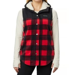 Columbia Benton Springs Overlay Hooded Vest (L)